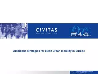 Ambitious strategies for clean urban mobility in Europe