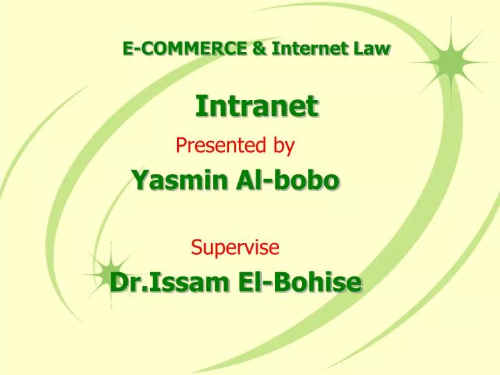 presented by yasmin al bobo supervise dr issam el bohise