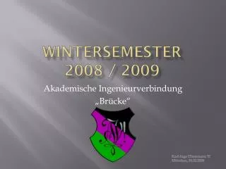 wintersemester 2008 2009