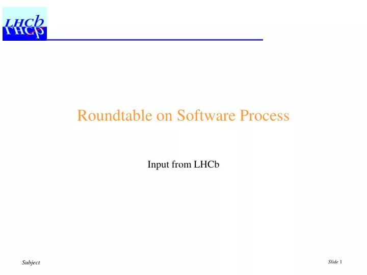 roundtable on software process
