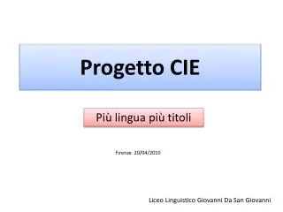 progetto cie