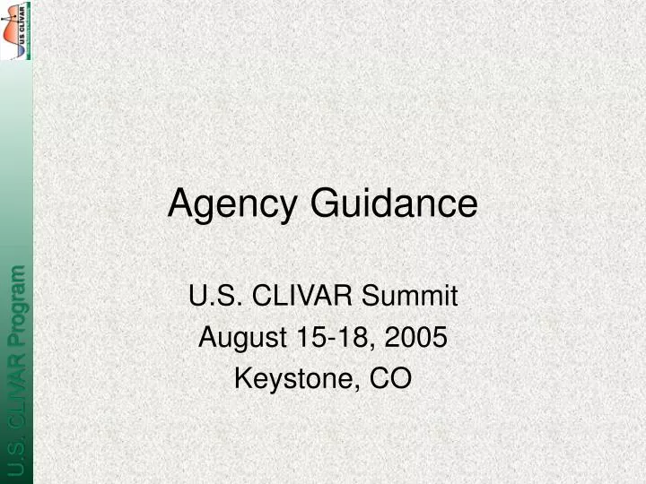 agency guidance