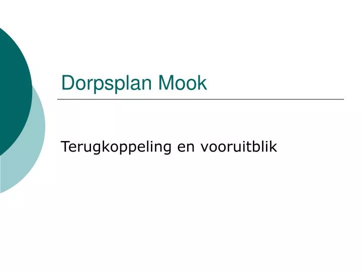 dorpsplan mook