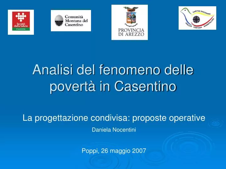 analisi del fenomeno delle povert in casentino