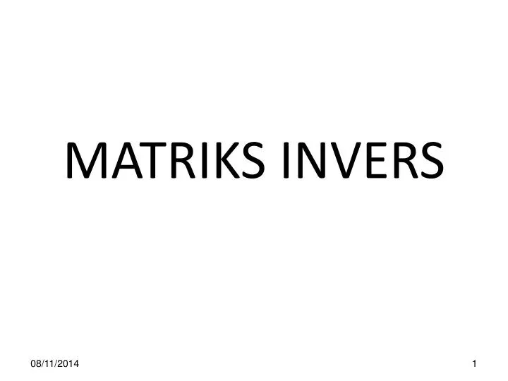 matriks invers