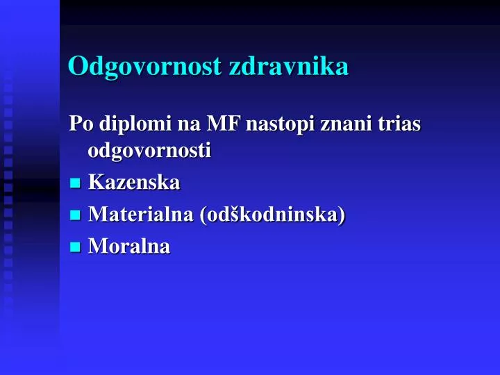 odgovornost zdravnika