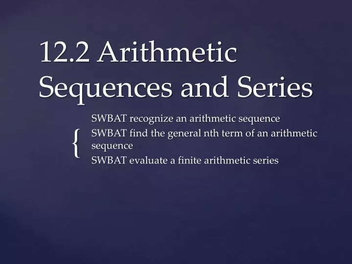 12 2 arithmetic sequences and series