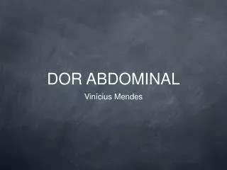 dor abdominal