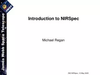 Introduction to NIRSpec