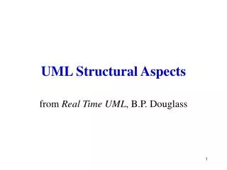 UML Structural Aspects