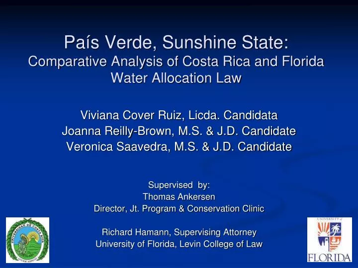 pa s verde sunshine state comparative analysis of costa rica and florida water allocation law