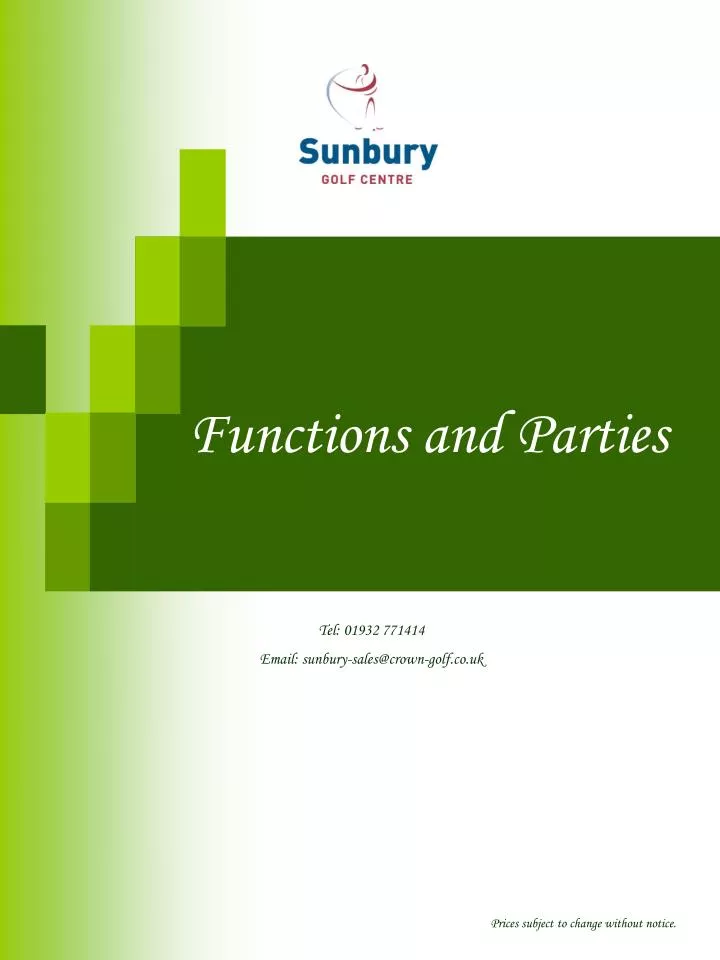 functions and parties