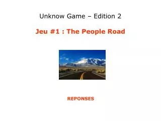 Unknow Game – Edition 2