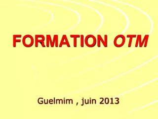 formation otm