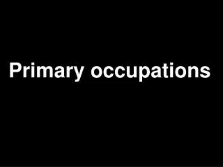 Primary occupations