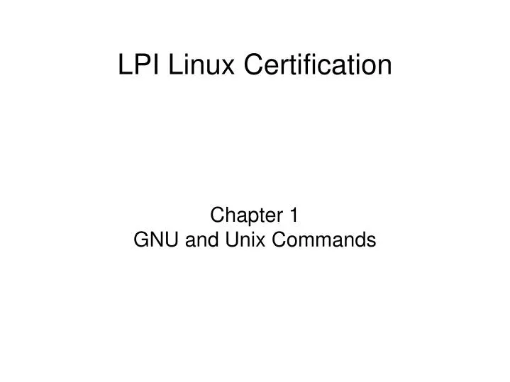 chapter 1 gnu and unix commands
