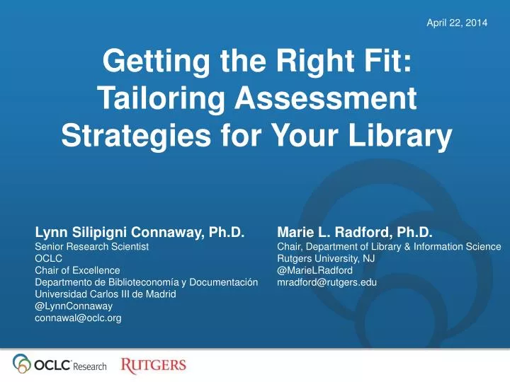 getting the right fit tailoring assessment strategies for your library