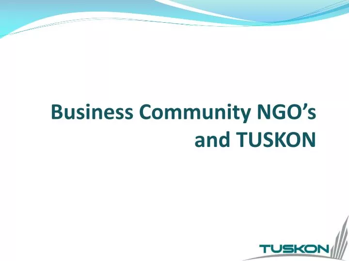 business community ngo s and tuskon