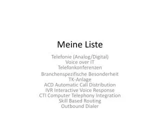 meine liste