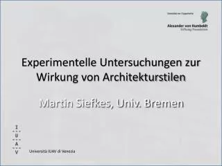 experimentelle untersuchungen zur wirkung von architekturstilen
