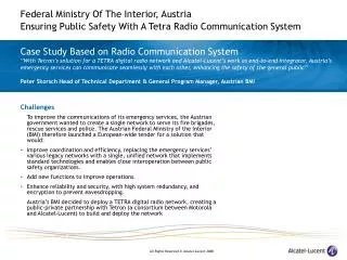 Case Study Based on Radio Communication System