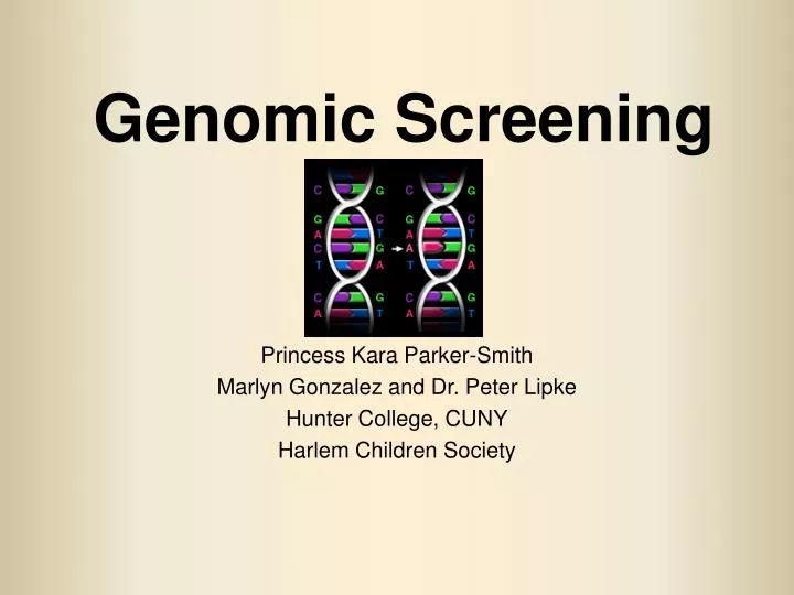 genomic screening