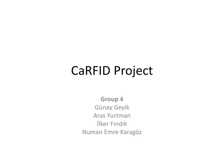carfid project