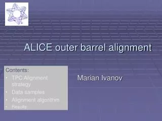 ALICE outer barrel alignment