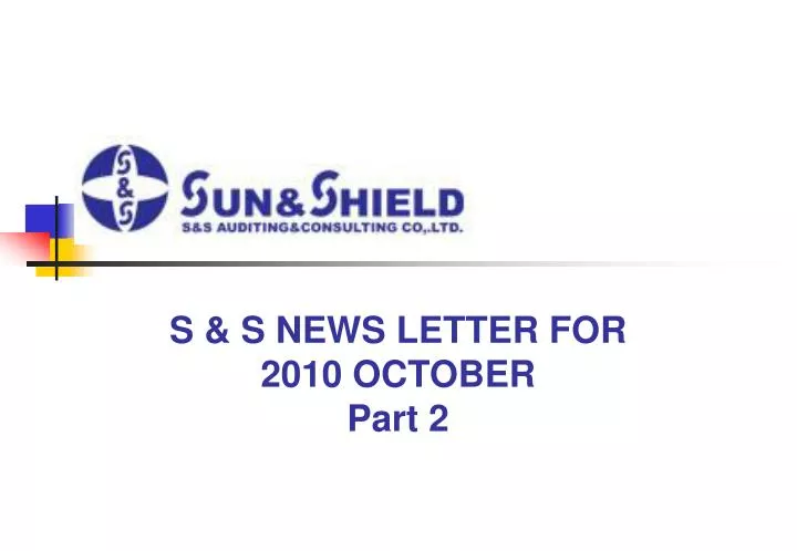 s s news letter for 2010 october part 2