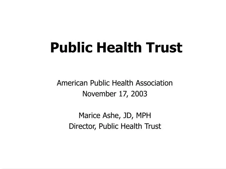 public health trust