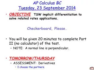 AP Calculus BC Tuesday, 23 September 2014