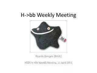 H-&gt;bb Weekly Meeting