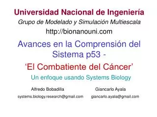 un enfoque usando systems biology