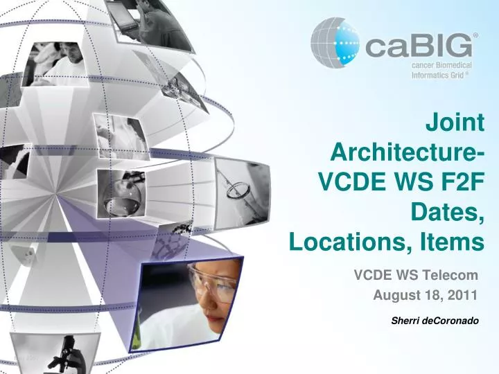 joint architecture vcde ws f2f dates locations items
