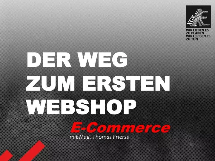 der weg zum ersten webshop