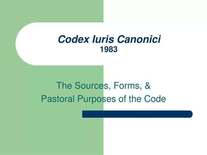 codex iuris canonici 1983