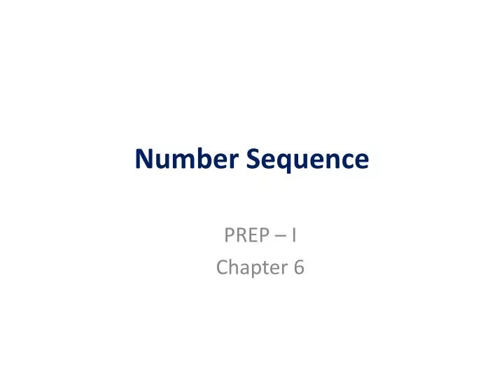 number sequence