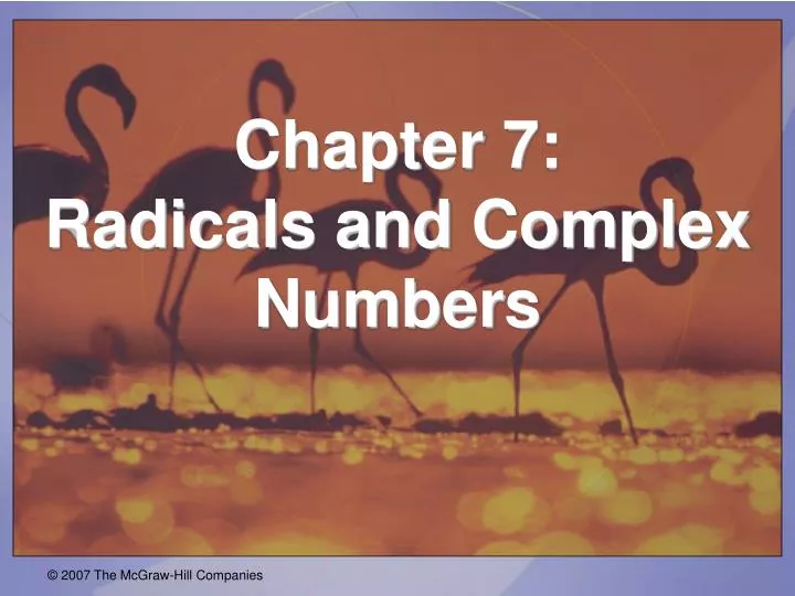 chapter 7 radicals and complex numbers