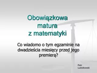 obowi zkowa matura z matematyki