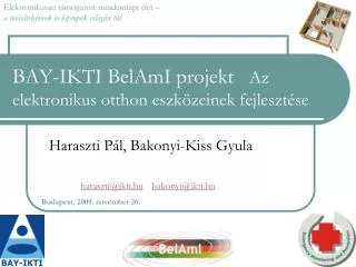 bay ikti belami projekt az elektronikus otthon eszk zeinek fejleszt se
