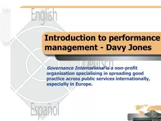 Introduction to performance management - Davy Jones