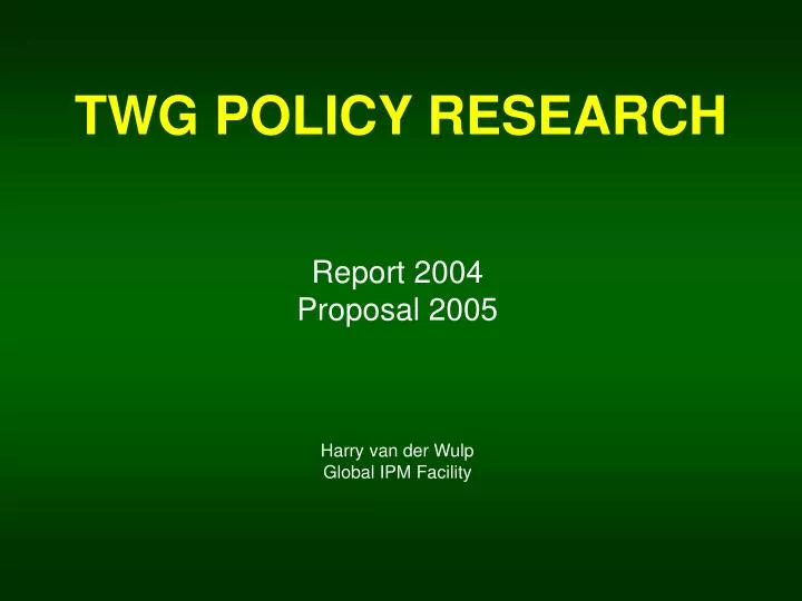 twg policy research