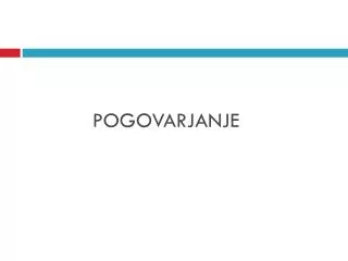 pogovarjanje