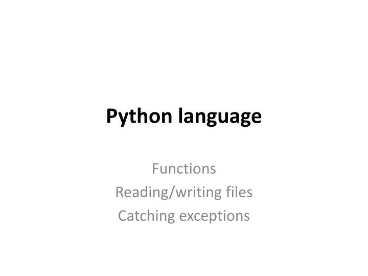 python language