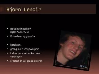 bjorn lenoir
