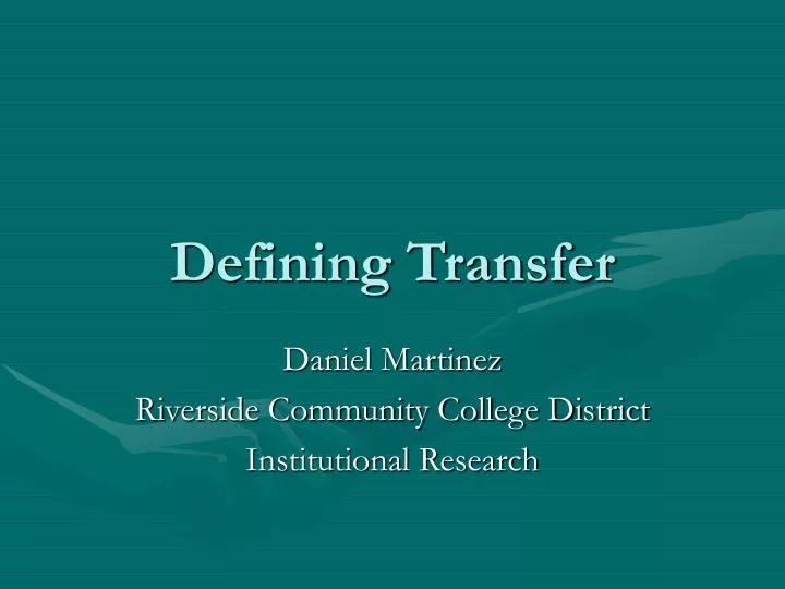 defining transfer