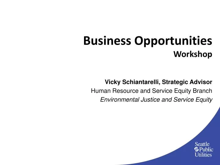 business opportunities workshop