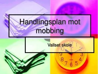 handlingsplan mot mobbing