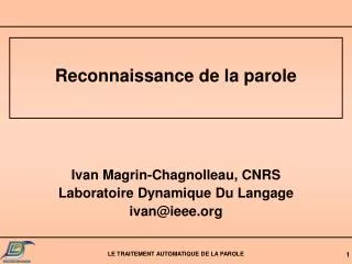 reconnaissance de la parole
