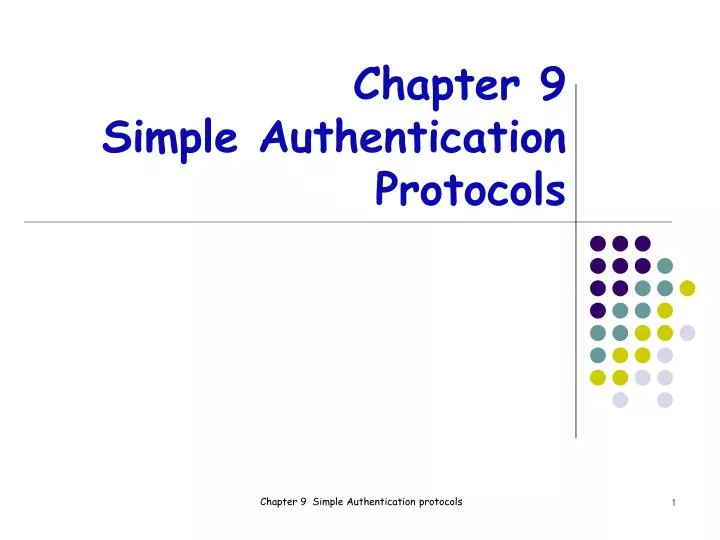 chapter 9 simple authentication protocols